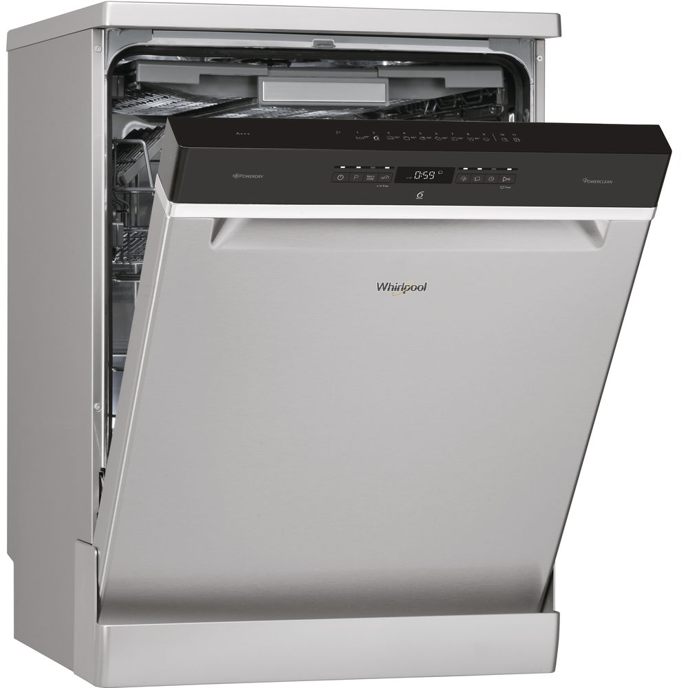 Whirlpool Supreme Clean WIO 3T123 PEF UK Built-In Dishwasher Stainless Steel 